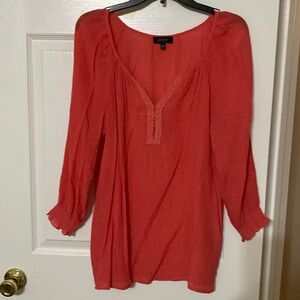 Long sleeve gauzy top